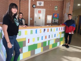 Noelia y Jesús, corresponsales del IES La Florida de Las Torres de Cotillas